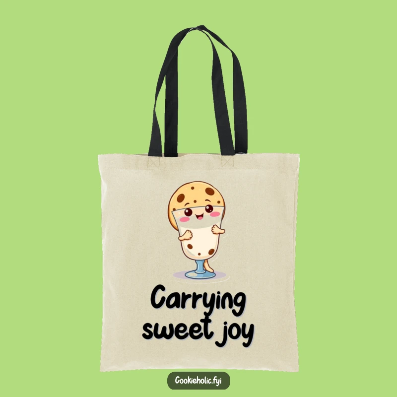 Funny Kawaii Cookie Dance Tote Bag: Sweet Treat Carrier Gift