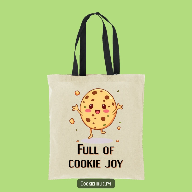 Funny Jigging Cookie Tote Bag - Crumb Flying Dancer Carryall, Humorous Gift