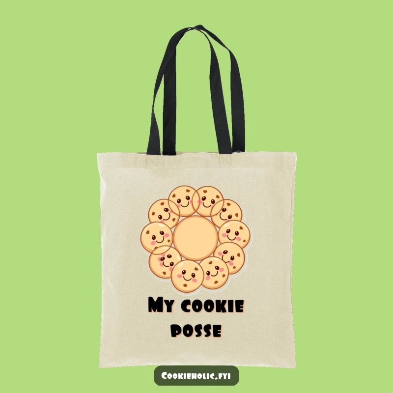 Funny Cookie Circle Tote Bag: Carry Friendship and Fun, Great Gift