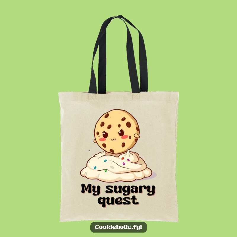 Funny Determined Cookie Jump Tote Bag - Carry Your Goals, Effortlessly