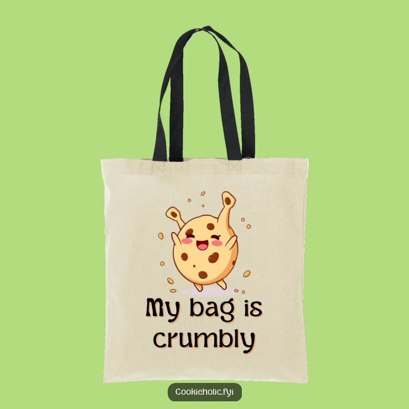 Funny Cookie Tote Bag: Happy Cookie Somersault, Carry Fun Funny Gift