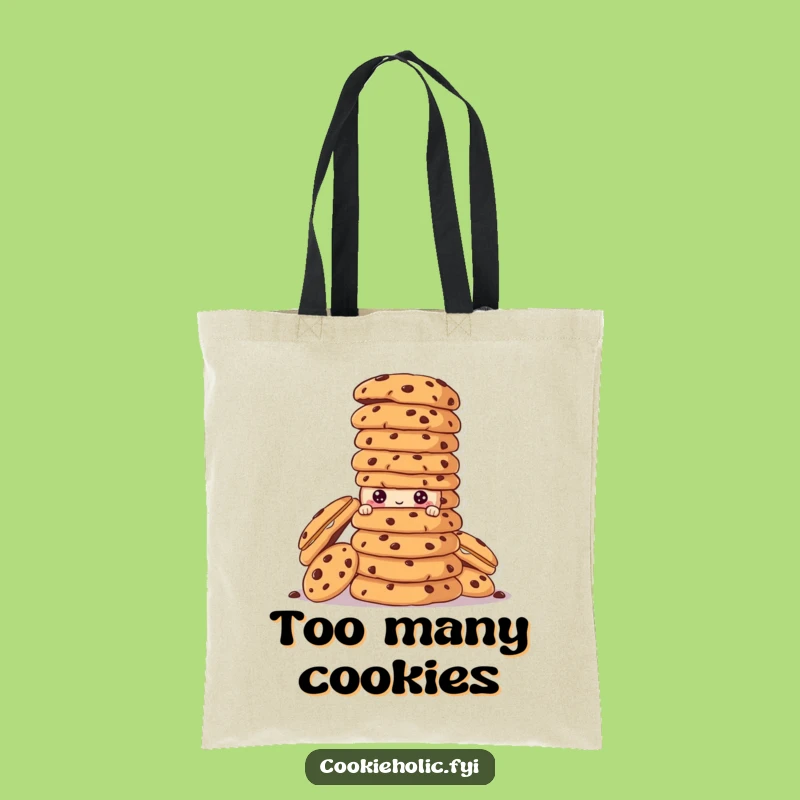 Funny Peek-a-Boo Cookie Tote Bag, Tower of Cookies Carry-All, Hilarious Gift